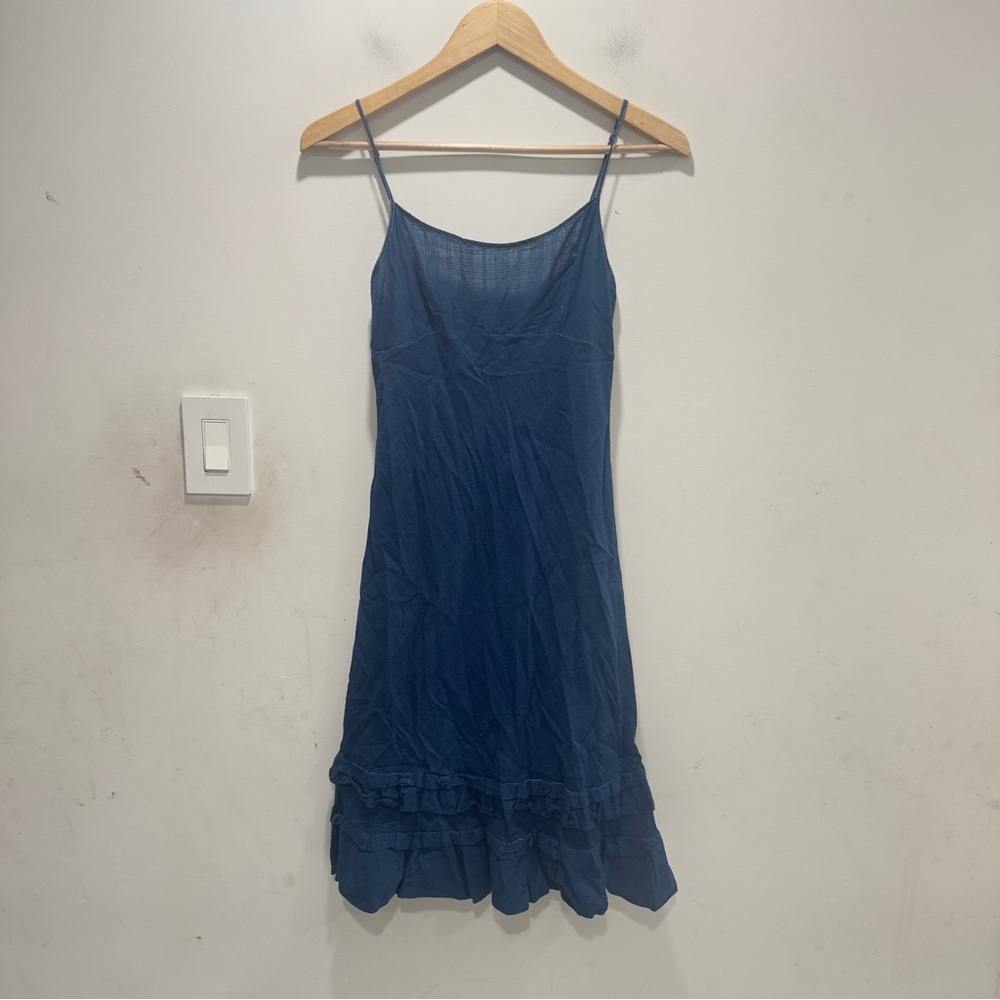 Chic Blue Mini Dress with Sleek Design